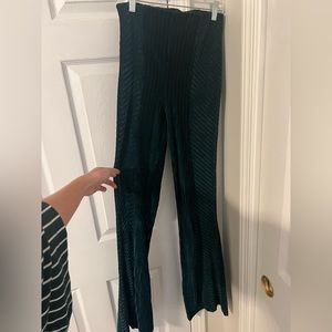 Free People Green Velvet Pants